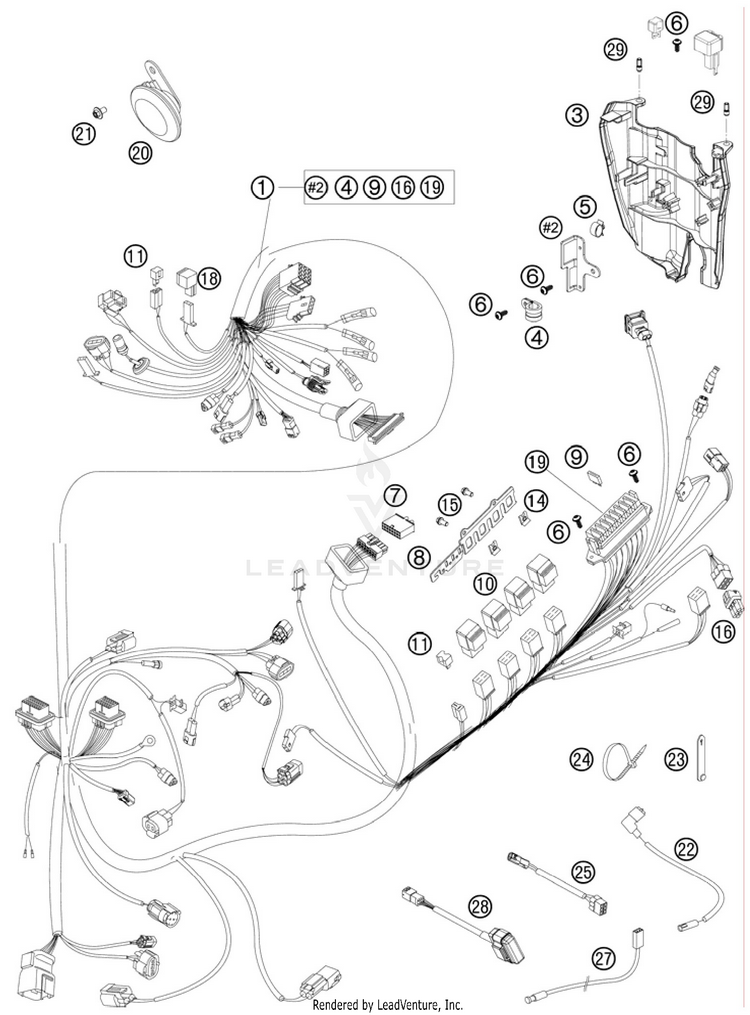 Wiring Harness 990 Supermoto R Chassis - 2010 Schematic