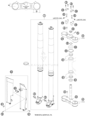 Telegabel, Gabelbrücke Schematic