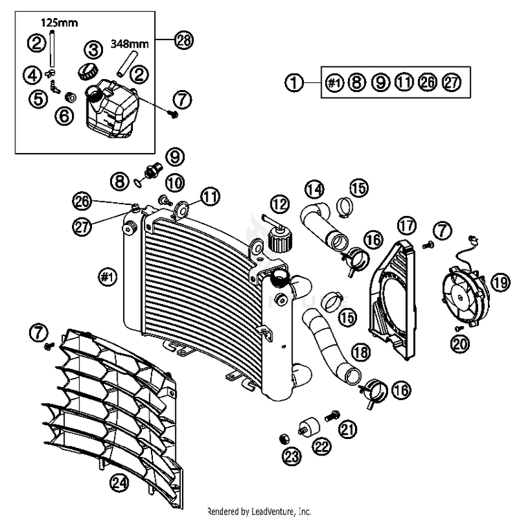 Cooling System 690 LC4 Engine - 2007 Schematic