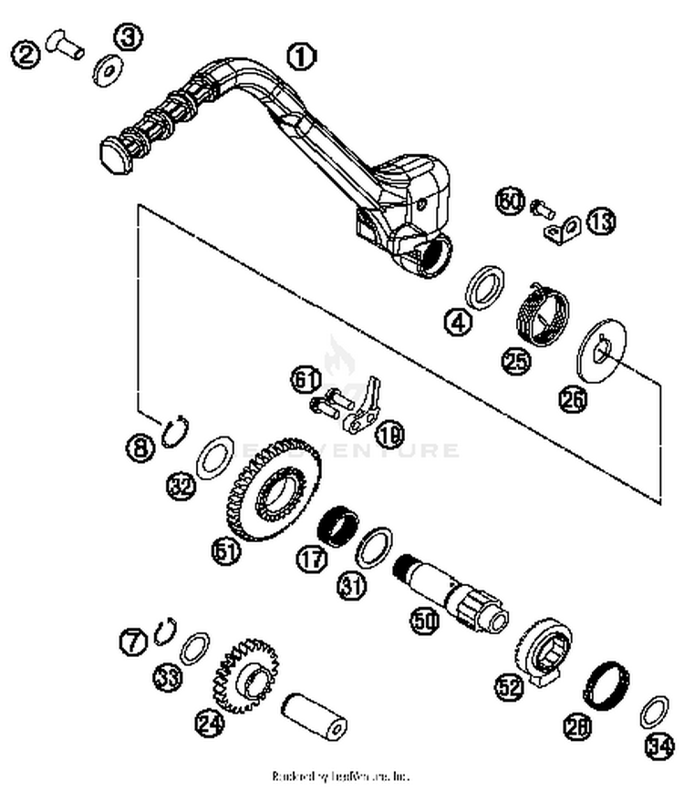 Kick Starter 300 XC Engine - 2014 Schematic