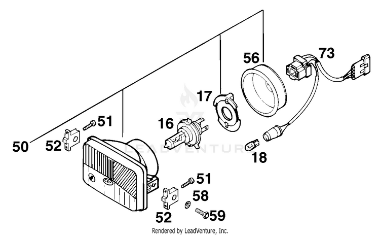 Head Light 620 R Chassis - 1998 Schematic