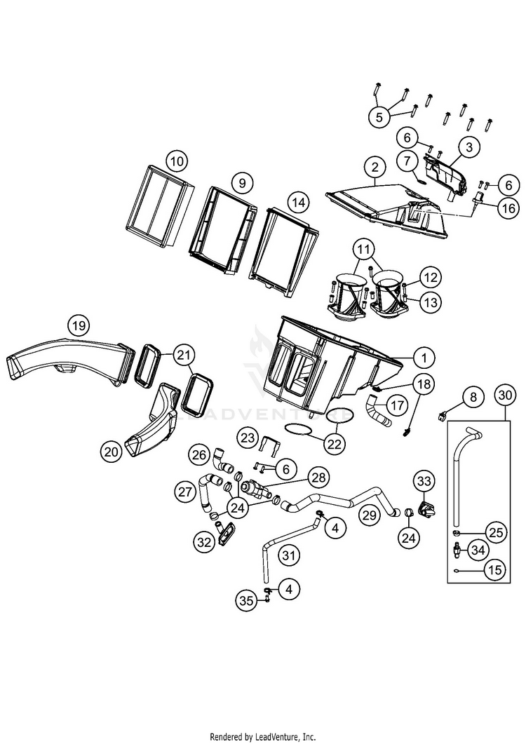 Air Filter 1290 SUPER ADVENTURE R CHASSIS - 2020 Schematic