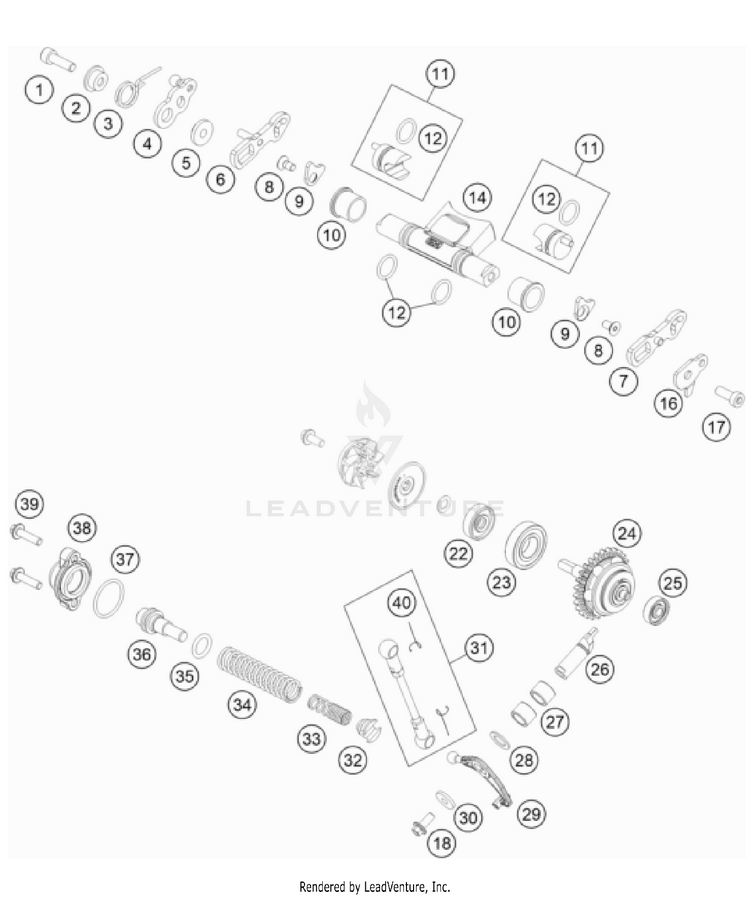 Exhaust Control 150 / EXC / XC-W Engine - 2022 Schematic