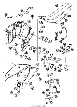 Tank, Seat, Cover Schematic