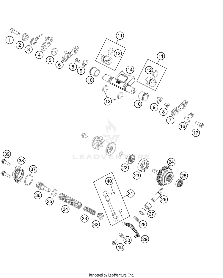 Exhaust Control 150 XC-W TPI ENGINE - 2020 Schematic