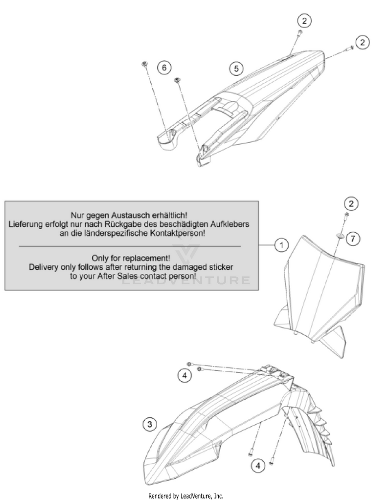 Mask, Fenders 300 XC CHASSIS - 2023 Schematic