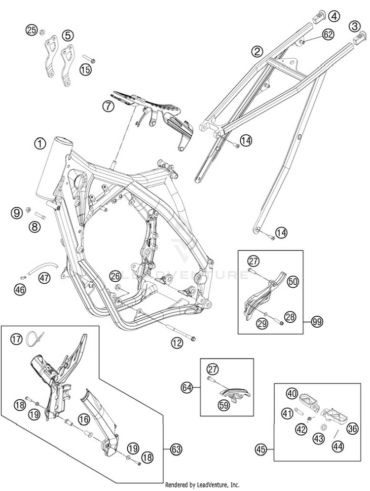 Frame 125 SX Chassis - 2012 Schematic