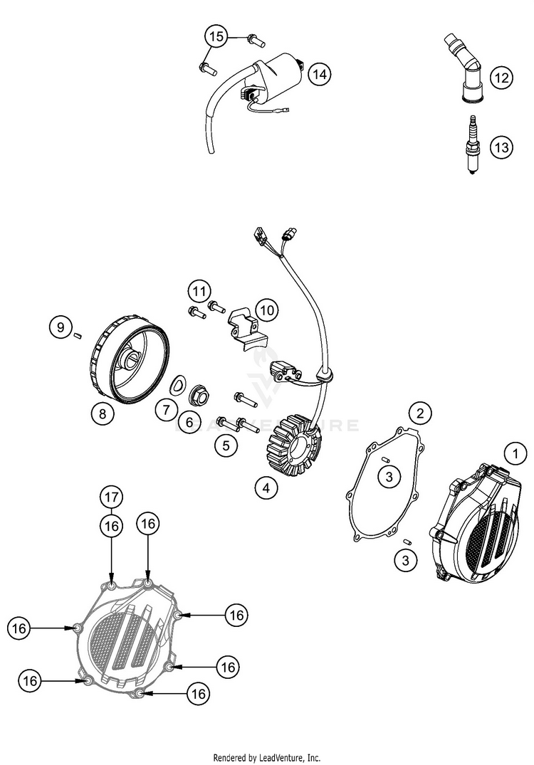 Ignition System 450 EXC-F ENGINE - 2019 Schematic