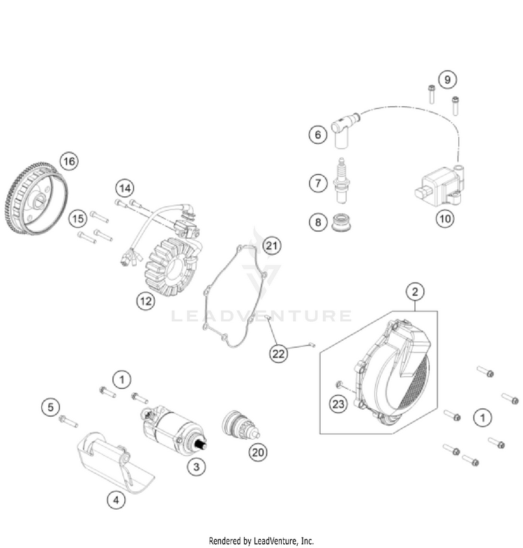 Ignition System 150 XC-W US ENGINE - 2024 Schematic