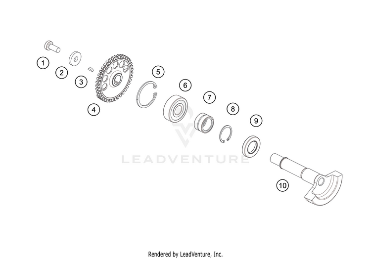 Balancer Shaft 300 XC TPI ENGINE - 2020 Schematic