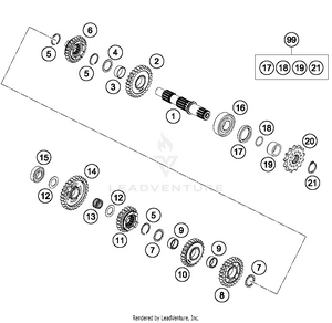 Transmission Ii - Countershaft Schematic