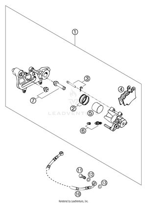 Brake Caliper Rear Schematic