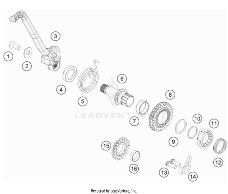 Kick Starter 150 / EXC / XC-W Engine - 2022 Schematic
