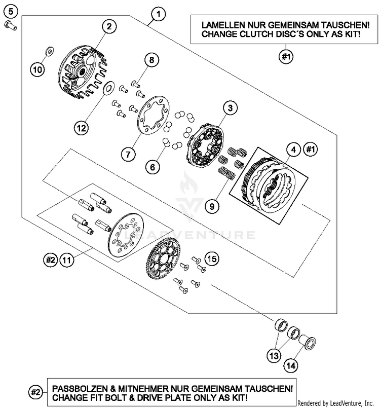 Clutch 50 SX MINI Engine - 2015 Schematic