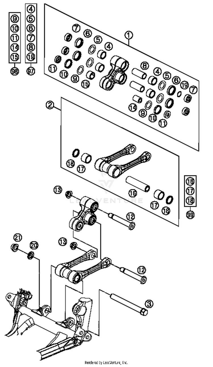 Pro Lever Linking 150 XC Chassis - 2014 Schematic