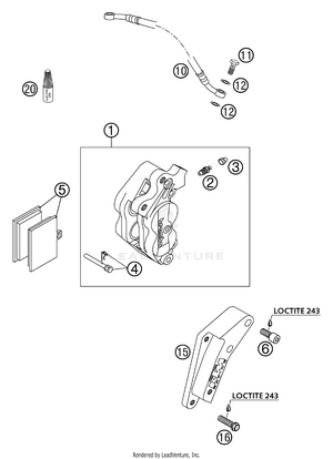 Brake Caliper Front Schematic