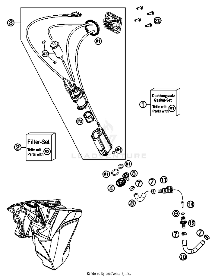 Fuel Pump 350 EXC-F USA Chassis - 2013 Schematic