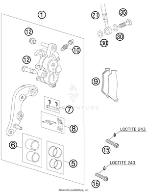 Brake Caliper Front Schematic