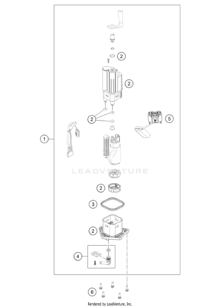 Fuel Pump 1390 SUPER DUKE R EVO, orange CHASSIS - 2024 Schematic
