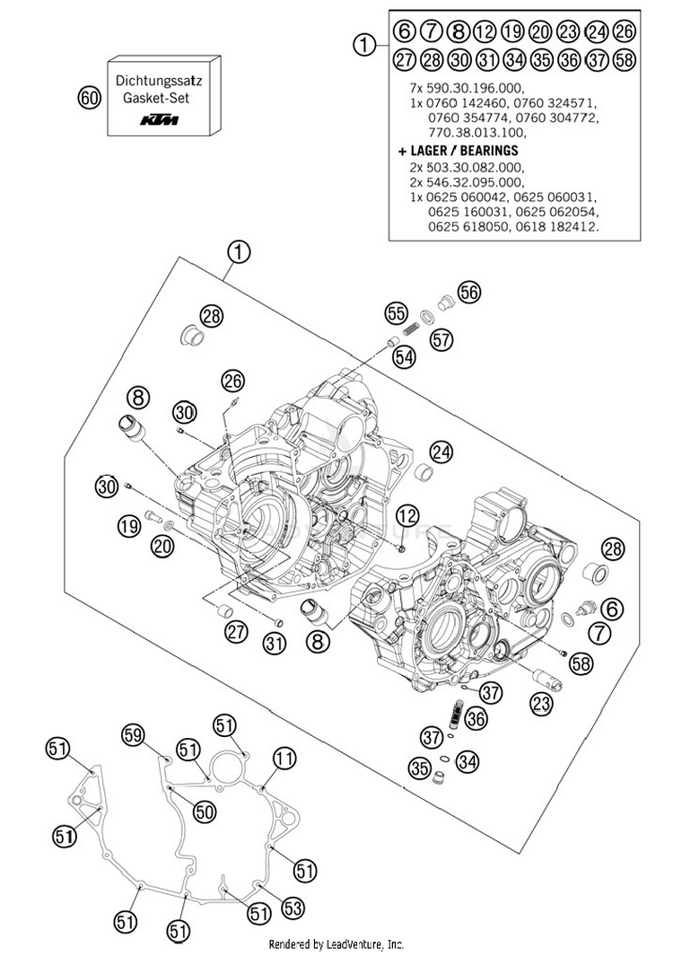 Engine Case 250 XCFW Engine - 2012 Schematic