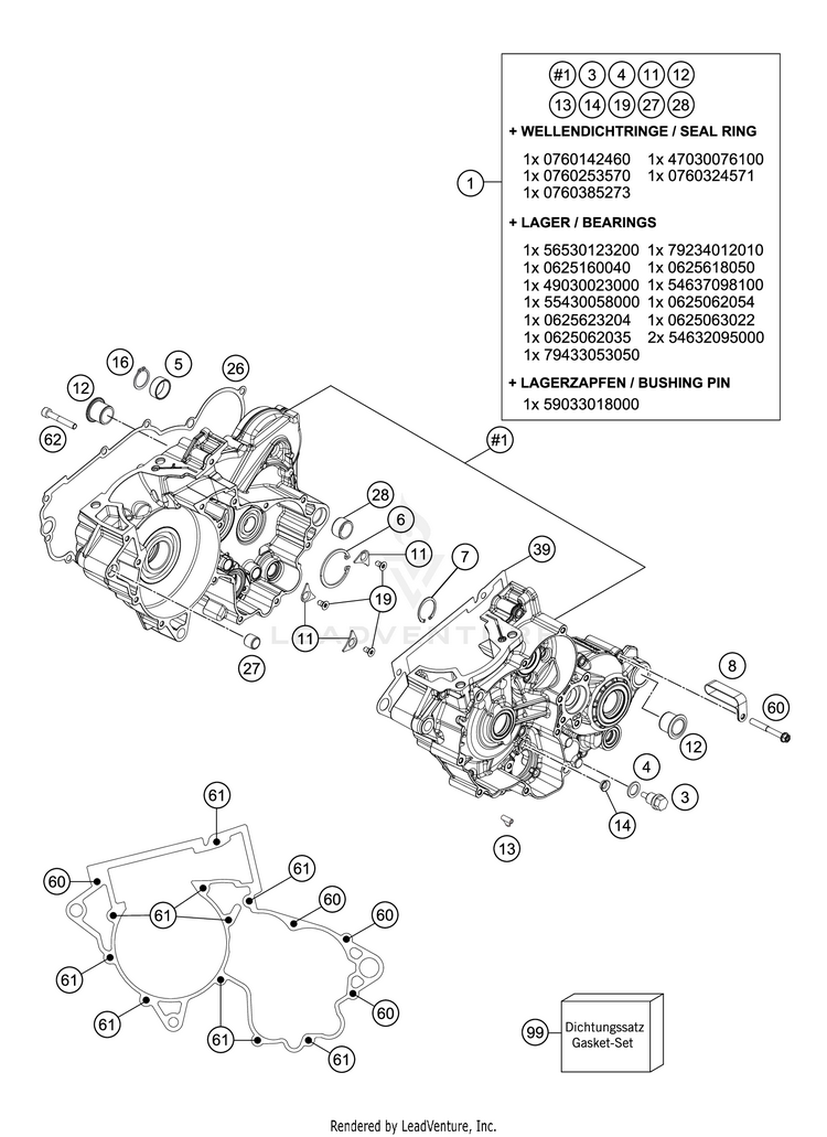 Engine Case 300 XC ENGINE - 2018 Schematic
