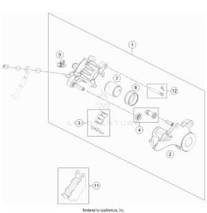 Rear Brake Caliper Schematic