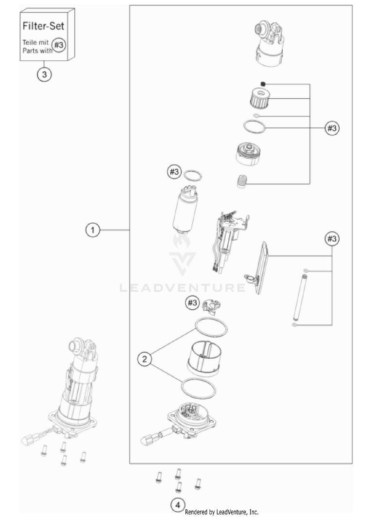 Fuel Pump 1290 SUPER DUKE GT, orange CHASSIS - 2023 Schematic