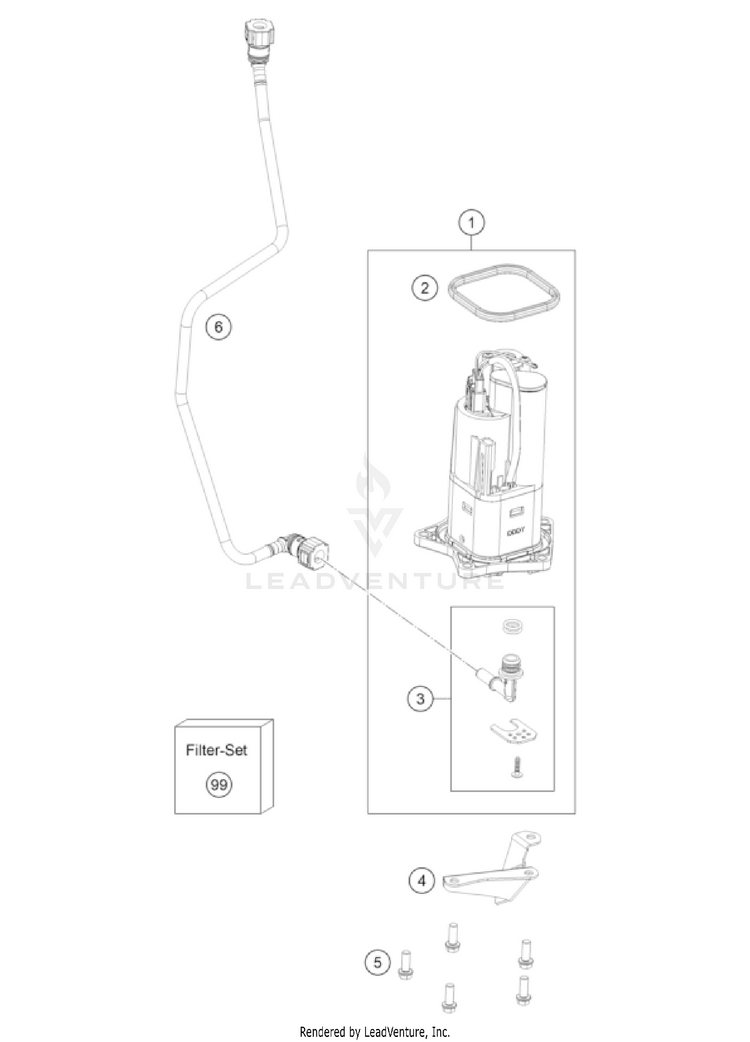 Fuel Pump 1290 SUPER ADVENTURE S, orange US CHASSIS - 2022 Schematic
