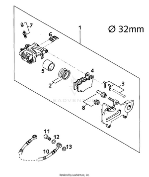 Brake Caliper Rear Schematic