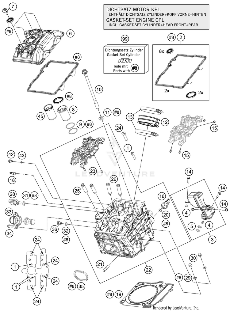Cylinder Head Front 1290 SUPER ADVENTURE R ENGINE - 2020 Schematic