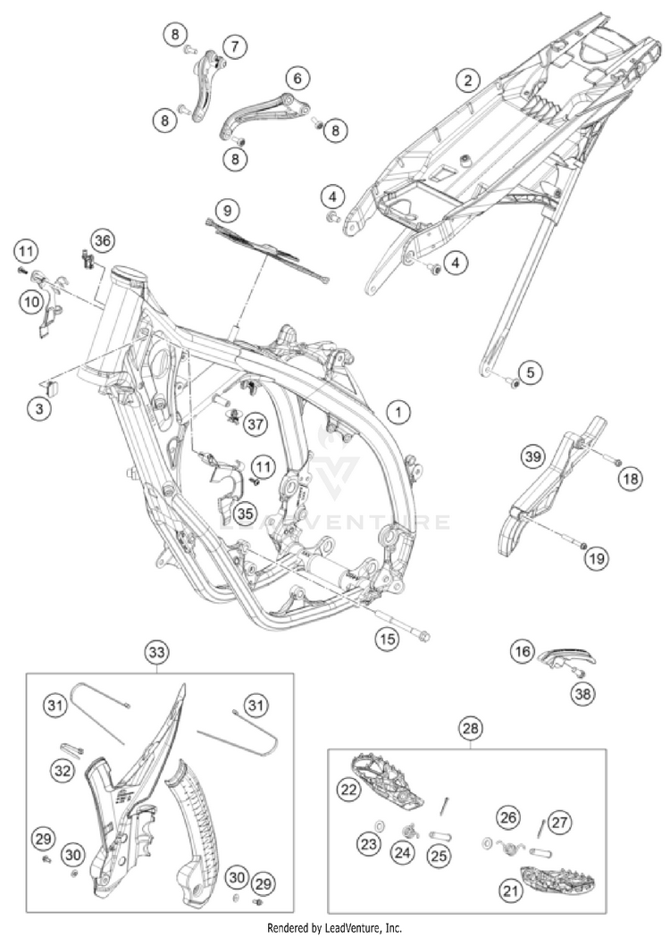 Frame 125 SX CHASSIS - 2023 Schematic