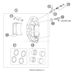Brake Caliper Front Fte Schematic