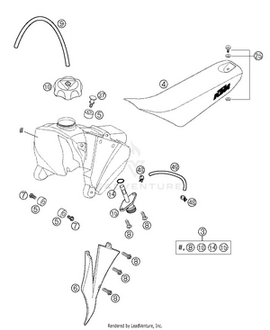 Tank, Seat, Cover Schematic
