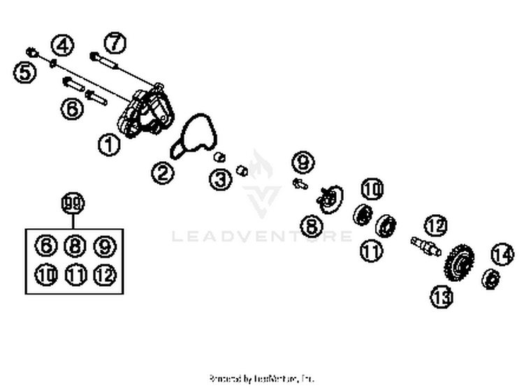 Water Pump 50 SX ENGINE - 2017 Schematic