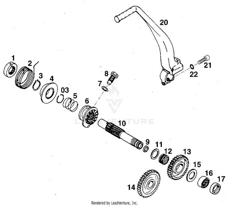 Kickstarter 620 RXC Engine - 1996 Schematic