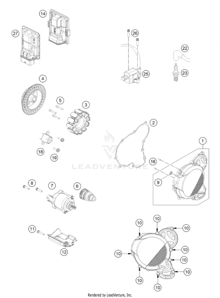 Ignition System 250 SX ENGINE - 2026 Schematic