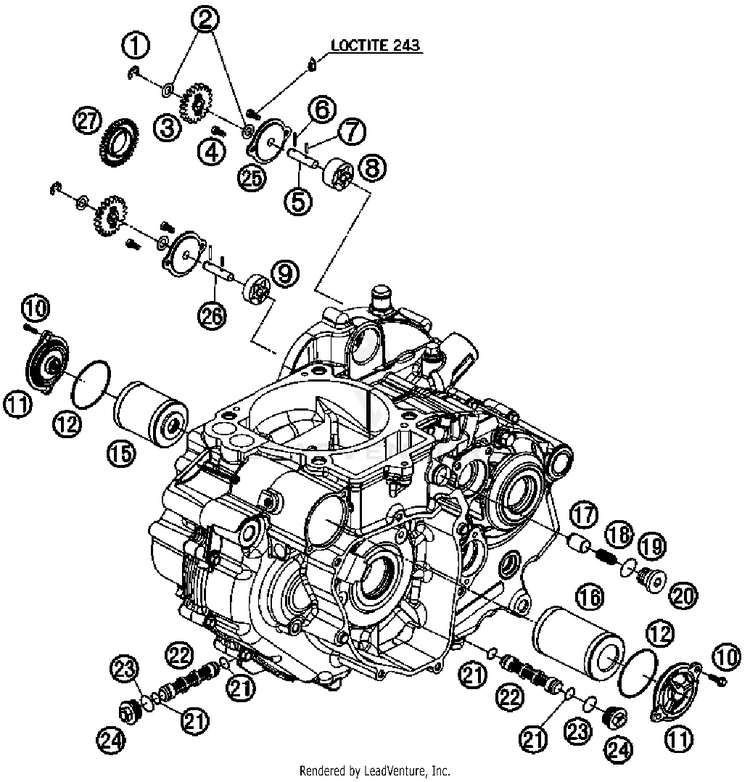 Lubricating System 690 Duke Engine - 2008 Schematic
