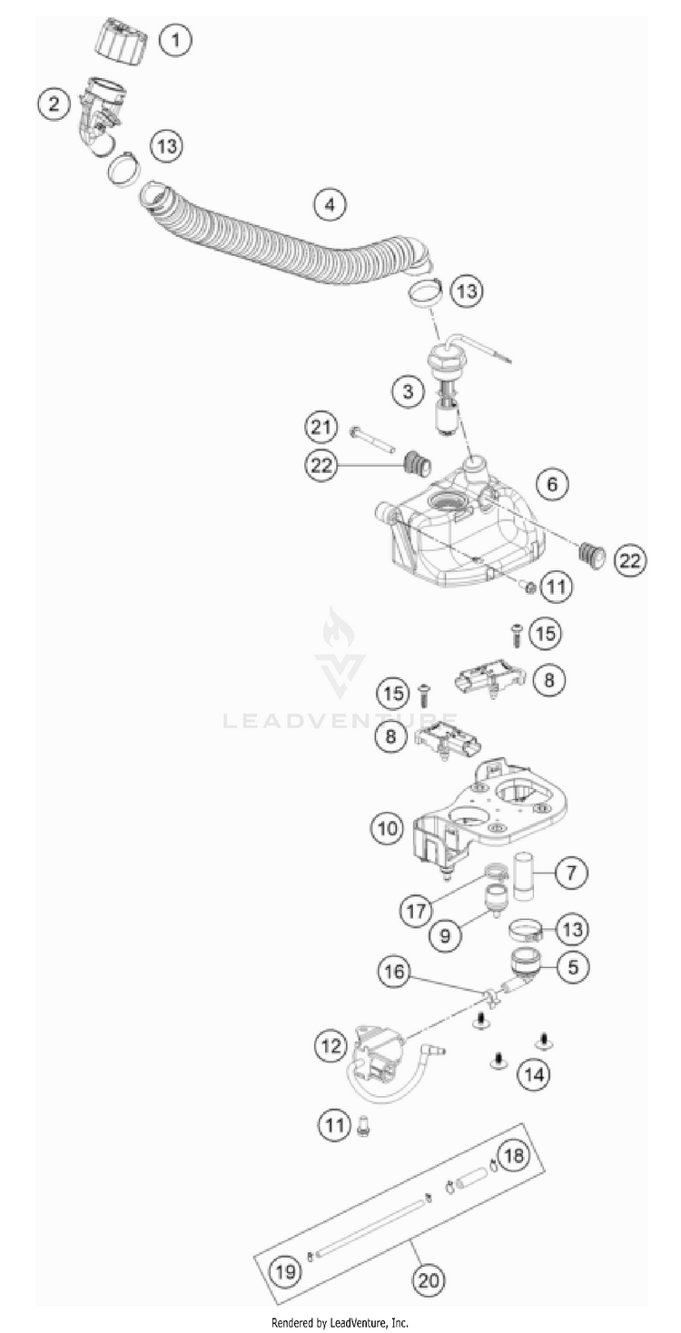 Lubricating System 150 / EXC / XC-W Engine - 2022 Schematic