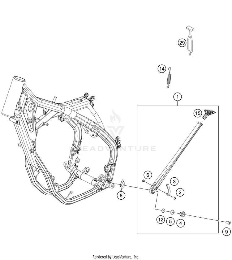 Side / Center Stand 300 XC CHASSIS - 2018 Schematic