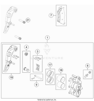 Front Brake Caliper Schematic