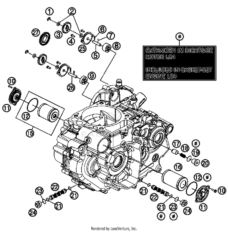 Lubricating System 690 Enduro Engine - 2011 Schematic