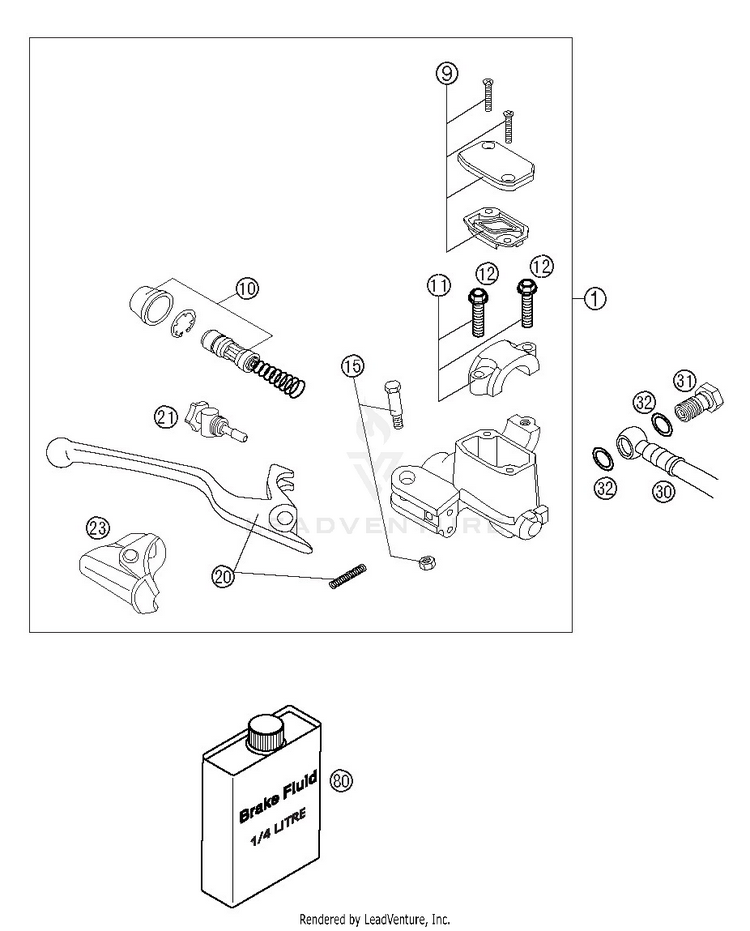 Hand Brake Cylinder Brembo Schematic