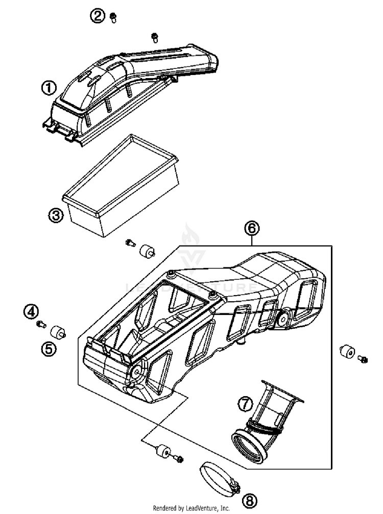 Air Filter 690 Enduro Chassis - 2011 Schematic