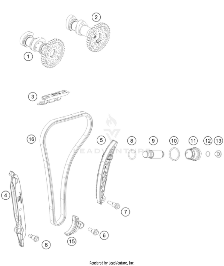 Timing Drive 250 SX-F ENGINE - 2026 Schematic