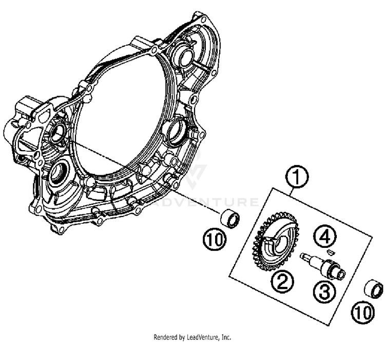 Balancer Shaft 450 SX-F FACT. REPL. USA Engine - 2012 Schematic