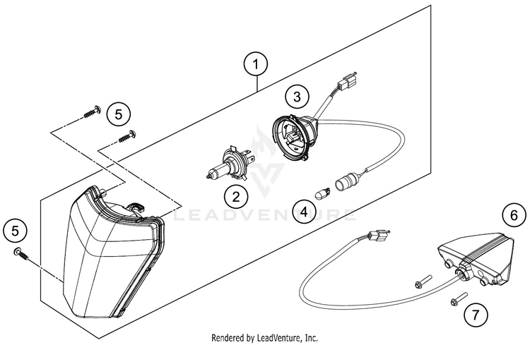 Lighting System 150 XC-W TPI CHASSIS - 2020 Schematic