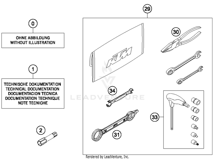 Accessories Kit 350 XCFW SIXDAYS Chassis - 2015 Schematic