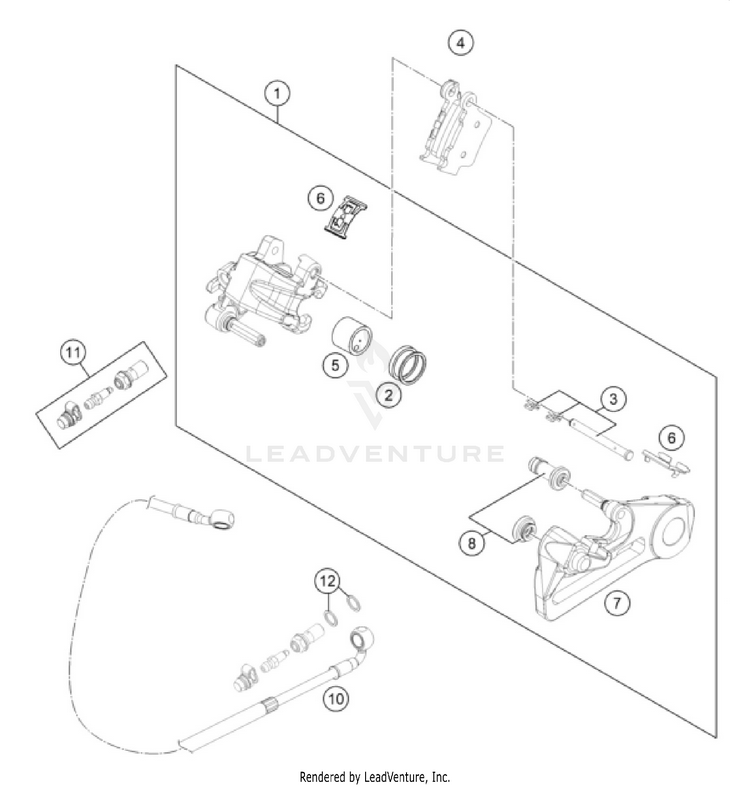Rear Brake Caliper 350 SX-F CHASSIS - 2026 Schematic