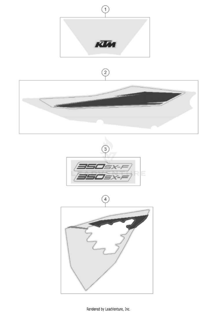 Decal 350 SX-F CHASSIS - 2022 Schematic
