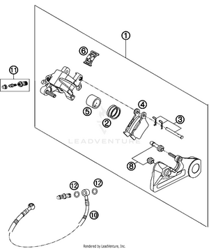 Brake Caliper Rear Schematic
